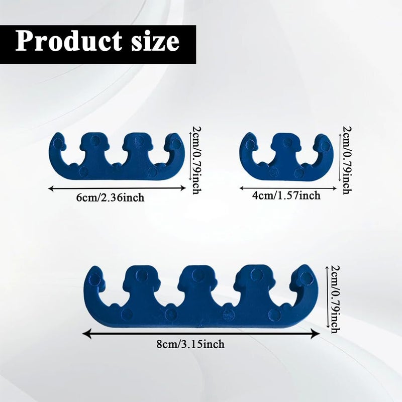 PACLVIO 12 PCS Spark Plug Wire Separator, 7mm 8mm 8.5mm 8.8mm Spark Plug Branch Clamp, Car Engine Spark Plug Separators, Car Accessories Vehicle Ignition Wire Separators Holder (Blue) - Image 2